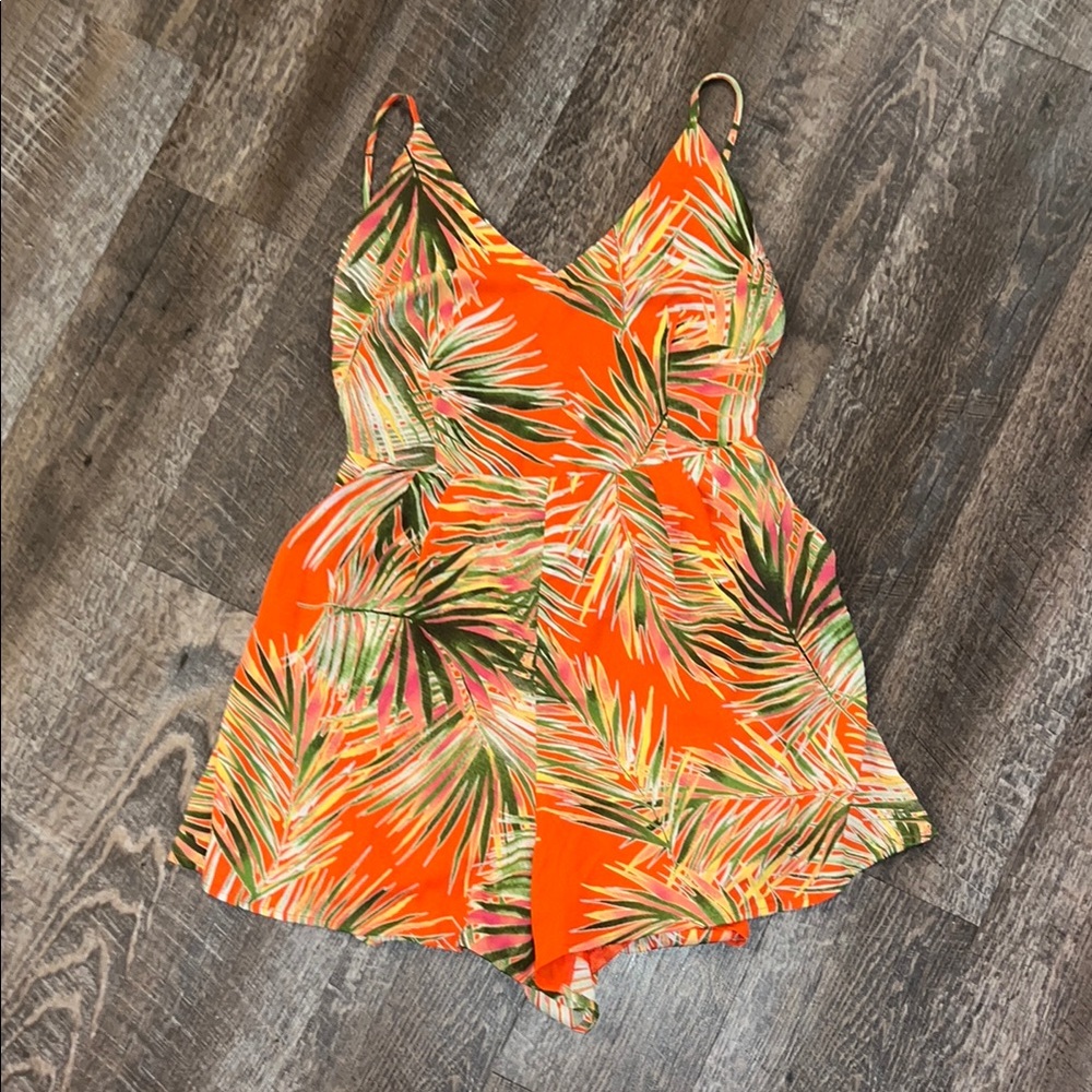 Tropical Orange Romper